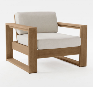 Silla Tumbona Moderna de Madera de Teca Ecológica para Exteriores con Otomana, Diseño Tropical, para Piscina, Hotel, Villa, Patio, Jardín - Product Image 3