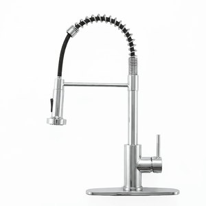 Rubinetto da cucina industriale stile rustico con doccetta estraibile, 1 maniglia, 1 o 3 fori, per lavanderia, camper, bar umido - Product Image 2