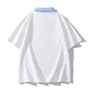 Chemise tricotée légère et décontractée pour homme, color-block, anti-plis, haute qualité, design personnalisé, vente en gros - Product Image 2