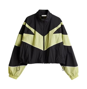 Conjunto Deportivo Personalizado de 2 Piezas para Hombre, Chaqueta Cortavientos y Pantalones Cortos de Poliéster, Ropa Deportiva con Cierre de Cremallera y Decoración de Botones - Product Image 1