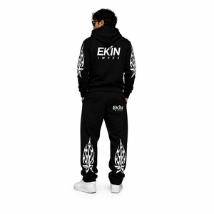 Conjunto Deportivo Oversize con Estampado Acid Wash, Chaqueta Cortavientos Personalizada, Pantalones Deportivos 100% Algodón, Desmontables y Ligeros - Product Image 2