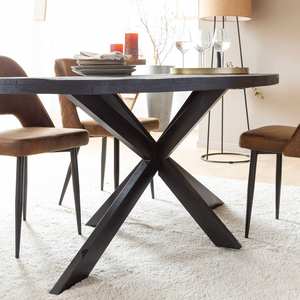 Table à manger ovale en bois de manguier Vandana Nimbus Altis - Product Image 5