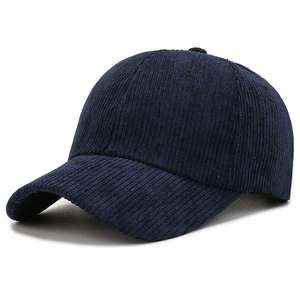 Chapeau en tissu velours côtelé avec bordure en daim, broderie, sangle réglable en velours côtelé, boucle métallique gravée, œillet métallique, étiquette personnalisée en ruban cousu - Product Image 2