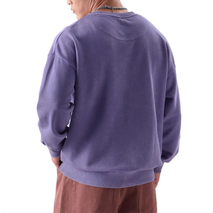 เสื้อสเวตเชิ้ตคอกลมโอเวอร์ไซส์ ผ้าฝ้ายเนื้อหนา แบบสวมใส่ได้ทั้งชายและหญิง สไตล์ลำลอง แขนยาว ถักทออย่างเป็นมิตรต่อสิ่งแวดล้อม ระบายอากาศได้ดี เหมาะสำหรับฤดูใบไม้ผลิ - Product Image 2