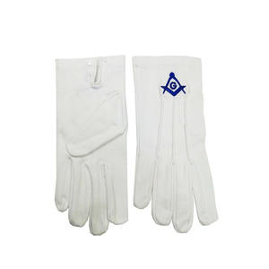 Guantes de Algodón Clásicos para Ceremonia, Blancos, para Uso Ritual en Reuniones Fraternales, Accesorios de Uniforme - Product Image 6