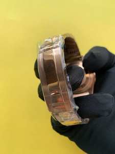 BOJ Plain R.O.L.E.X.76 Baguette Diamond On Bezel Gold Tone Stainless Steel Chrono Mechanical Auto <b>Watch</b> For <b>Men</b> At Low Price Hot - Product Image 5