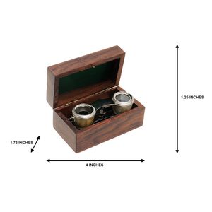 Opera glasses w MOP in <b>wood</b> <b>box</b> - Product Image 2