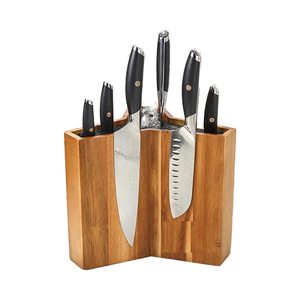 ที่วางมีดแม่เหล็กติดผนังทำจากไม้ขนาด8-24นิ้วพร้อมชั้นเก็บของสองด้านและไม้ที่มีเสน่ห์ขายดีที่สุด - Product Image 1