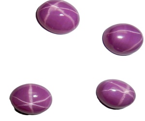 Rubis étoilé ovale 10x14 mm 7 carats, cabochon opaque poli créé en laboratoire avec effet étoile à 6 branches pour la fabrication de bijoux - Product Image 4