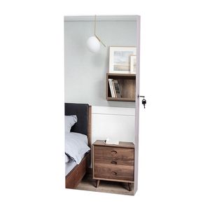 Armadio a Muro con Ante in PVC e Serratura, Organizzatore per Gioielli e Specchio - Product Image 4