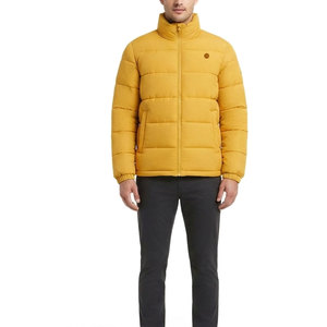 Blouson d'hiver matelassé pour homme, vêtement d'extérieur confortable avec rembourrage léger et chaud, fermeture éclair intégrale, col montant et style moderne pour le quotidien - Product Image 1