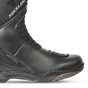 Bottes de course de moto, chaussures coupe-vent, taille plus, unisexe, bottes de moto en cuir organique - Product Image 4