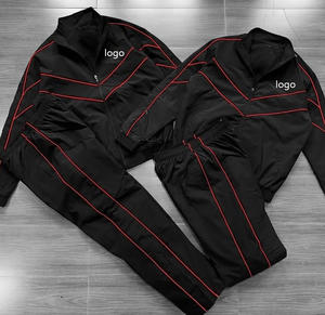 Nouvel ensemble de survêtement coupe-vent personnalisé pour homme : pantalon empilé et sweat-shirt en nylon, survêtement deux pièces zippé en polyester pour homme - Product Image 4