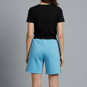 OEM Wholesale 2 tone Women's short Thick Cotton Fleece Quick Dry Breathable streetwear comfortable ladies short - Product Image 6