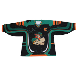 Camisetas personalizadas de hockey sobre hielo por sublimación para equipos, uniformes deportivos para hombre, camisetas de entrenamiento con cordones y cuello personalizables. - Product Image 3