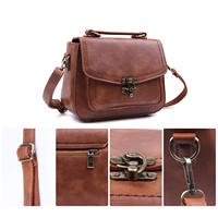 Tas Selempang Kulit Asli Kasual Unisex Bohemian Retro Bergaya Tas Kurir Ringan Portabel Klasik