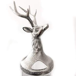 Porte-bougie élégant en métal en forme de cerf pour bougies chauffe-plat, support à bougie en aluminium nickelé pour salon et décoration intérieure - Product Image 4