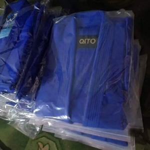 BJJ GI เครื่องแต่งกายเสริมความแข็งแรงผ้าฝ้าย100% 450กรัมแห้งเร็วระบายอากาศทนทานใช้ได้ทั้งชายและหญิงผลิตจากโรงงานถักทอ - Product Image 5