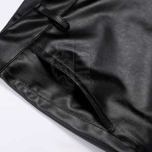 Shorts en cuir pour hommes, marque privée, couleur unie, décontractés, mi-longs, respirants, séchage rapide, service OEM, écologiques, haute qualité - Product Image 5