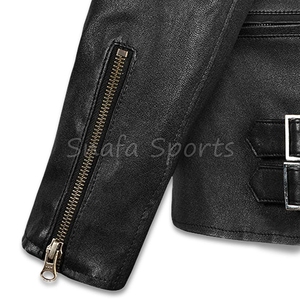 Vestes en cuir véritable 100% sur mesure pour hommes, qualité supérieure, élégantes, pour l'hiver, en vente - Product Image 3