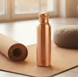 Simple Pure Copper Water <b>Bottle</b> Reusable Eco Friendly Drinkware for Daily Use Kitchen School Sports Outdoor Camping Gift - Product Image 4