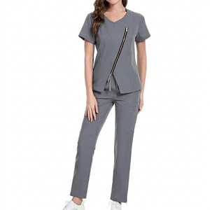 Clinic Work Wear <b>Scrubs</b> Uniform Comfortable Fabric Daily Use Nursing Staff Lightweight Breathable Fit - Product Image 1