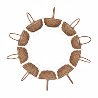 Grand panier de rangement en rotin tressé pour produits d'entretien, idéal pour l'extérieur, l'intérieur et la décoration de jardin, fait main, naturel, moderne, multifonctionnel, type sol.