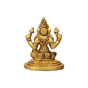 Estatua de Lakshmi de Latón Hecha a Mano para el Hogar, Templo, Decoración de Puja, Regalo Espiritual, Figurita - Product Image 4