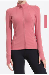 Ladies <b>Yoga</b> <b>Jacket</b> Set Active Wear Women Zip up Gym Sports Fitness Casual Gym Tops Women Long Sleeve <b>Yoga</b> Top - Product Image 2