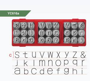 Juego de Sellos de Acero de Precisión de 3 mm para Letras Minúsculas |   Industrial |   OEM/ODM Personalizable |   Altura Uniforme |   CR-V 6150 Endurecido para Metal - Product Image 4