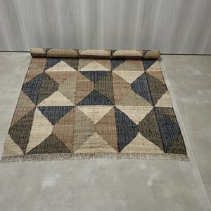 Alfombra Tejida a Mano de Yute y Algodón Natural - Alfombra Moderna Abstracta de Tejido Plano Kilim, Apta para Mascotas, Decoración para Sala de Estar, Ecológica - Product Image 6