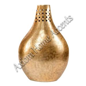 Vase moderne élégant en terre cuite Axiom Home Accents Metal Transparent Glaze pour plantes d'intérieur Vase de table décoratif floral - Product Image 3