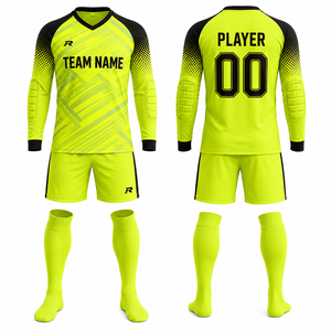 Uniforme de Portero Juvenil Personalizado OEM ODM, Conjunto de Camiseta, Pantalones Cortos y Calcetines de Portero de Fútbol, Secado Rápido, Fabricante de Equipaciones de Equipo - Product Image 1