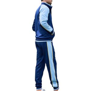 Chándal personalizado de manga larga con cremallera completa para hombre, conjunto de chaqueta deportiva de entrenamiento de invierno hecha de poliéster duradero - Product Image 3