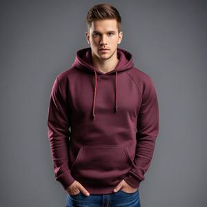 Sweat-shirts à capuche d'hiver en molleton de coton épais de haute qualité pour hommes, grandes tailles, coupe oversize, couleur unie, fournisseurs en gros du Bangladesh - Product Image 2