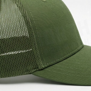 Green 6-Panel Trucker Cap Mesh Fabric Adjustable Brim Unisex Casual <b>Hat</b> Spring <b>Summer</b> Style - Product Image 5