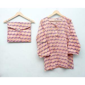 Conjunto de Pijama de Algodón 100% con Estampado Floral para Mujer, Manga Larga, Ropa de Dormir de Verano, Cintura Alta Elástica - Product Image 3