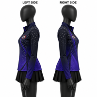 Ensemble de veste de danse personnalisée pour femmes avec strass, crop top et jupe-culotte, tenue de performance pour équipe de cheerleading, fabricant OEM
