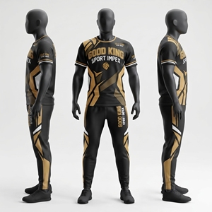 Ensemble de survêtement personnalisé pour hommes : T-shirt de performance et pantalon de jogging – Kit sportif personnalisé – Fabricant OEM en gros Alibaba - Product Image 3