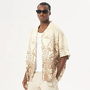 Custom <b>Men's</b> Hawaii <b>Shirts</b> <b>Beach</b> Casual Hawaiian Sublimation Print Vacation Breathable Knitted XL for Summer <b>Beach</b> Vacations - Product Image 2