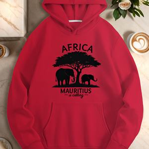 Éléphants acacia AFRIQUE MAURICE appelle les sweats à capuche décontractés pour femmes - Product Image 3