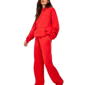 Conjunto deportivo de forro polar para mujer al por mayor, conjunto a juego para invierno, marcas de ropa deportiva, logotipo personalizado, MOQ bajo - Product Image 2
