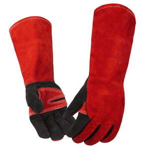 Gants de sécurité anti-coupure de qualité supérieure en cuir de vachette personnalisé avec logo imprimé sur mesure et protection TPR contre les chocs - Product Image 1
