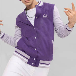 Chaqueta Letterman de Lujo para Hombre, Bordado con Parches, Servicio OEM ODM, Chaqueta Retro de Béisbol para Hombre - Product Image 4