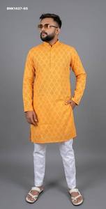 Colección de Kurta-Payjama de Manga Larga con Diseño Estampado en Algodón de Alta Calidad, Fabricante de la India, Suministro al por Mayor - Product Image 6
