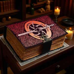 Diario Gótico de Cuero con Diseño de Espada, 400 Páginas Impresas, Hecho a Mano, Grimoire Oculto, Libro de Hechizos de Fantasía Oscura, Vintage, Año Nuevo, Pascua - Product Image 2