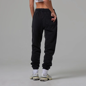 Pantalon de jogging ample et surdimensionné en molleton français pour femme avec logo personnalisé, 100 % coton épais, style hip-hop, idéal pour le sport et la gym - Product Image 2