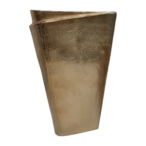 Vase de sol contemporain en bronze de 16 pouces, fait main, en métal, pour plantes, accent décoratif pour maisons et intérieurs modernes - Product Image 5