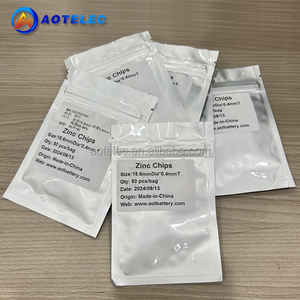 Puces de zinc métallique de haute pureté 99,99 % (16 mm x 0,3 mm) - Puces de Zn de qualité laboratoire pour la recherche sur les batteries à ions zinc aqueux (<span class=keywords><strong>ZIB</strong></span>) - Product Image 1