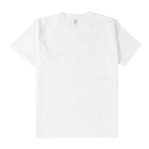 Camiseta de Cuello en V de Manga Corta Unisex, 100% Algodón, 250 g/m², Camiseta Informal para Hombre, Camiseta de Moda para Mujer para Uso Diario - Product Image 5
